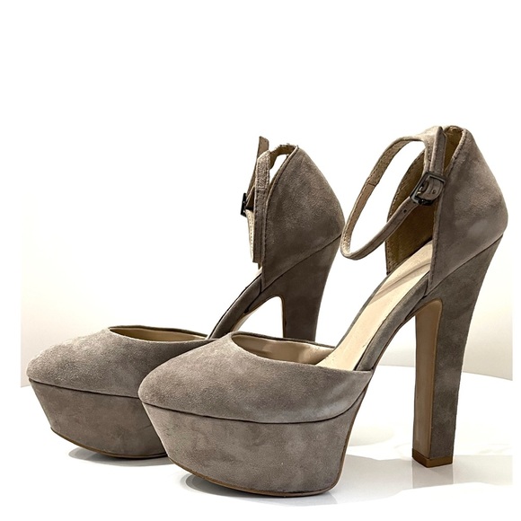Zara Platform Suede Heels 36 - Picture 6 of 8